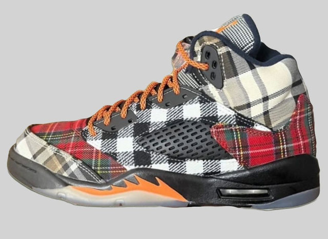 Boys Air Jordan 5 Retro "Plaid"